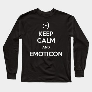 Keep Calm and Emoticon Long Sleeve T-Shirt